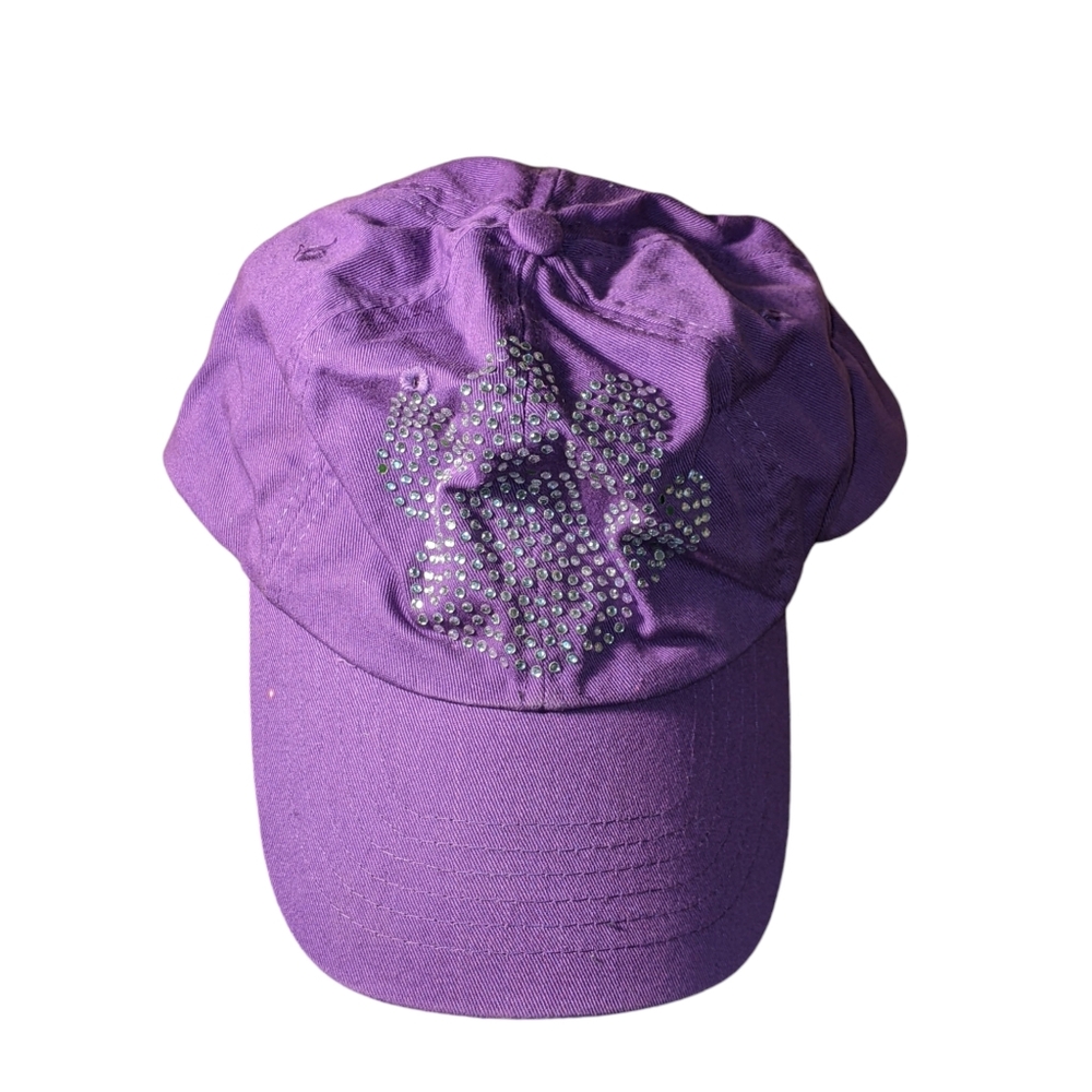 KB Ethos Purple Rhinestone Paw Ball Cap Adult Size OS